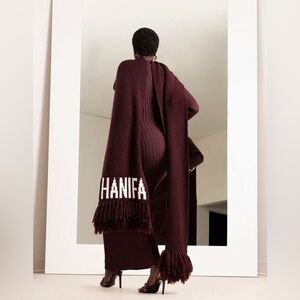 Hanifa Deep Burgundy Knit Dress